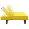 vidaXL sovesofa med kopholdere stof lysegul