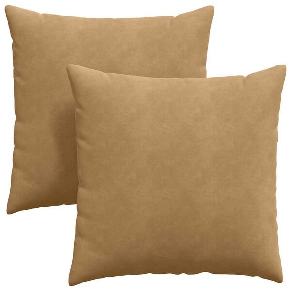 vidaXL Sofapuder 2 pcs Brun 80 x 80 cm Velourstof