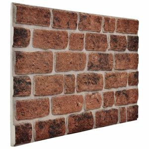 vidaXL V&aelig;gpaneler 10 stk. 100 x 50 cm Brun Mursten EPS Skum