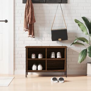 vidaXL skoreol 69x35x50 cm konstrueret tr&aelig; brun egetr&aelig;sfarve