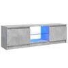 vidaXL tv-skab med LED-lys 120x30x36 cm betongr&aring;