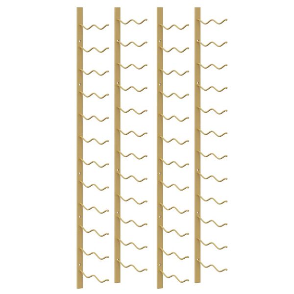 vidaXL v&aelig;gh&aelig;ngte vinreoler 2 stk. til 24 flasker jern guldfarvet