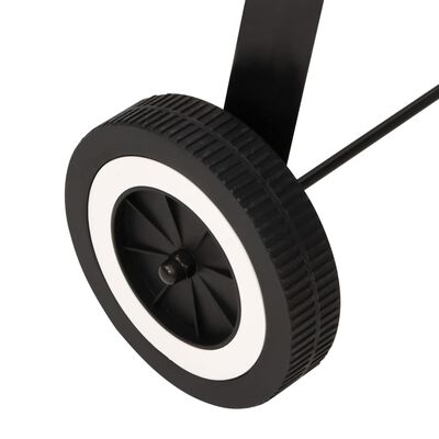 vidaXL kulgrill med hjul stål sort