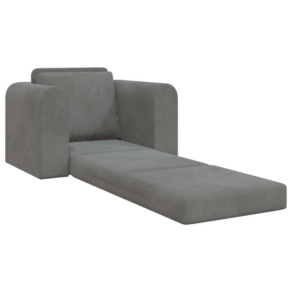 vidaXL Sovesofa M&oslash;rkegr&aring; 98 x 71 x 83 cm Fl&oslash;jl