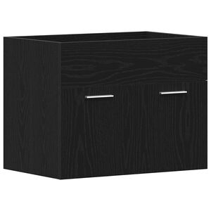vidaXL badev&aelig;relsesvaskeskab 60x38,5x46 cm konstrueret tr&aelig; sort egetr&aelig;
