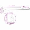 vidaXL Markise Hvid 4,5 &times; 3 m Metal