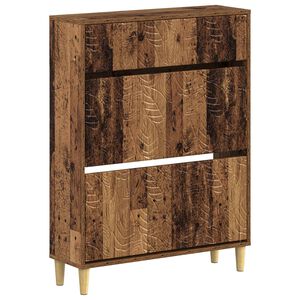 vidaXL Sko skab DELFT 78 x 24 x 103 cm Konstrueret tr&aelig; Gammelt tr&aelig;