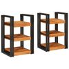 vidaXL Sengebord 2 stk. Brun og sort 38 x 33 x 58 cm