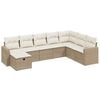 vidaXL sofas&aelig;t til haven 8 dele med hynder polyrattan beige