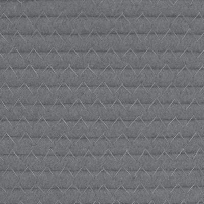 vidaXL opbevaringskurv Ø38x46 cm bomuld grå og hvid