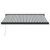 vidaXL foldemarkise 3x2,5 m stof og aluminium antracitgrå og hvid