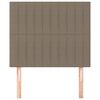 vidaXL sengegavl taupe 100x5x118/128 cm stof