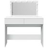 vidaXL makeupbord med LED-lys 100x40x120 cm hvid