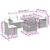 vidaXL sofaes&aelig;t til haven 7 dele med hynder polyrattan gr&aring;