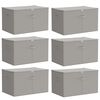 vidaXL Opbevaringskasse 6 stk. Ikke-v&aelig;vet stof 60 x 43 x 35 cm 90,3 L