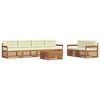 vidaXL Udend&oslash;rs sofagruppe 7 stk. Naturlig og Fl&oslash;de