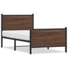 vidaXL sengeramme 75x190 cm uden madras metal brun egetr&aelig;sfarve