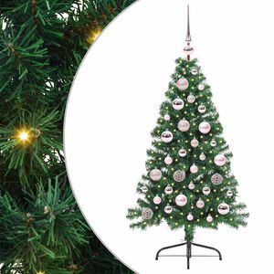 vidaXL Kunstig Forbelyst Juletr&aelig; med 150 LED'er Gr&oslash;n 120 cm PVC