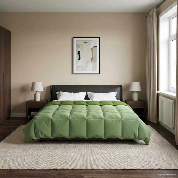 vidaXL Sommer dyne Quilting Gr&oslash;n 200 x 200 cm Mikrofiber