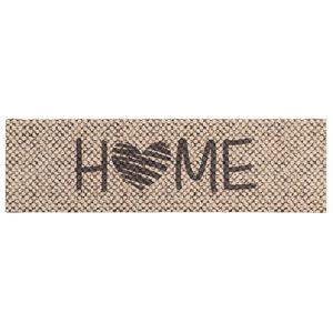 vidaXL K&oslash;kken t&aelig;ppe Beige hjem 150 x 45 cm 100% polyamid Vaskbar