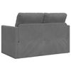 vidaXL 2-i-1 sovesofa 122x204x55 cm velour m&oslash;rkegr&aring;