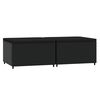 vidaXL fodskamler til have 2 stk. med hynder polyrattan sort