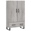 vidaXL skab 69,5x31x115 cm konstrueret tr&aelig; gr&aring; sonoma-eg
