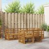 vidaXL Sofas&aelig;t 7 pcs Naturfarvet Massivt Akacietr&aelig;