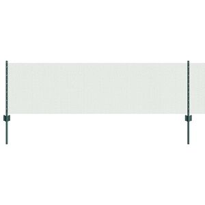 vidaXL Sekskantet hegn med stolpe 100 x 0,6 m PVC-belagt st&aring;l Gr&oslash;n