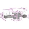 vidaXL Havesofa S&aelig;t med opbevaring 7 pcs Sort Poly rattan