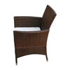 vidaXL havestole 2 stk. polyrattan brun