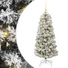 vidaXL Kunstigt Hinged Juletr&aelig; 150 LED'er Gr&oslash;n og Hvid 120 cm