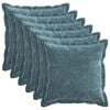 vidaXL Pudebetr&aelig;k 6 pcs HOUTEN Bl&aring; 45 x 45 cm Chenille Stof