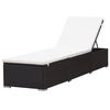 vidaXL liggestole 2 stk. med bord polyrattan brun
