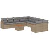 vidaXL sofas&aelig;t til haven 11 dele med hynder polyrattan beige