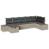 vidaXL Havesofa S&aelig;t 7 stk. Lysegr&aring; polyrattan