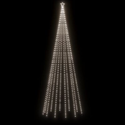 vidaXL kegleformet juletræ 160x500 cm 732 LED'er koldt hvidt lys
