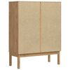 vidaXL Sideboard FLORO Voks brun 70 x 30 x 70,5 cm Massivt fyrretr&aelig;