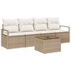 vidaXL Sofa S&aelig;t 5 stk. 4-Antal s&aelig;der Beige og creme polyrattan
