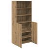vidaXL Highboard Artisan Egetr&aelig; 80 x 42,5 x 185 cm Konstrueret tr&aelig;
