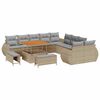 vidaXL Havesofa S&aelig;t med pude med opbevaring 13 pcs beige og lysegr&aring;