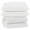 vidaXL Dyne med pude 3 stk. Hvid Mikrofiber