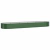 vidaXL plantekasse 396x100x36 cm galvaniseret st&aring;l gr&oslash;n