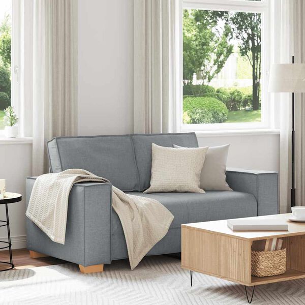 vidaXL 2-personers sofa lysegr&aring; 160x78x84 cm stof