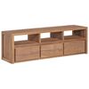vidaXL tv-skab i massivt teaktr&aelig; med naturlig finish 120 x 30 x 40 cm