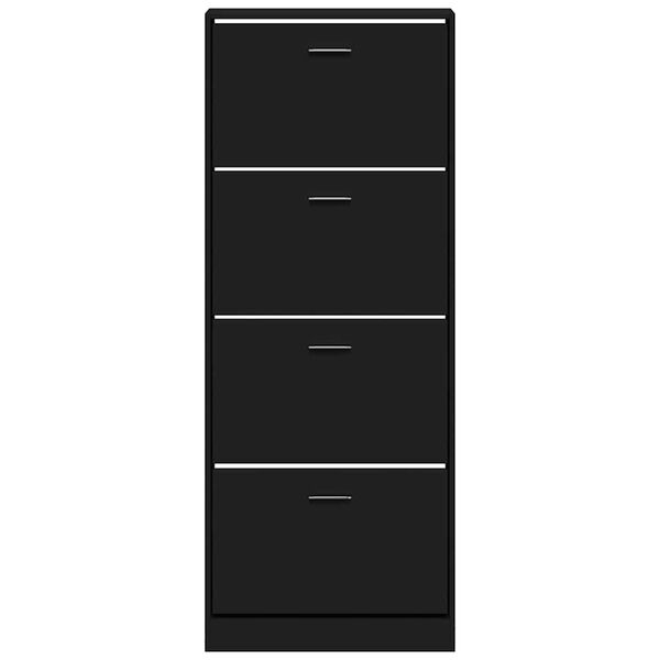 vidaXL skoskab 59x17x150 cm konstrueret tr&aelig; sort