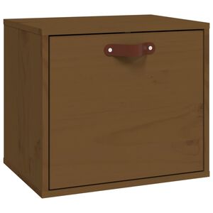vidaXL v&aelig;gskab 40x30x35 cm massivt fyrretr&aelig; gyldenbrun