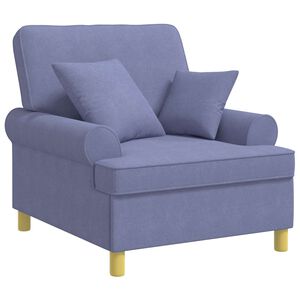 vidaXL XL l&aelig;nestol med hynder Jeans bl&aring; Stof