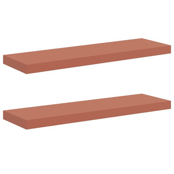 vidaXL V&aelig;ghylde V&aelig;gmonteret 2 pcs R&oslash;d 80 x 23,5 x 4 cm Konstrueret tr&aelig;