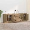 vidaXL Sideboards med skuffe 3 pcs Gammelt tr&aelig; 70 x 35,5 x 67,5 cm